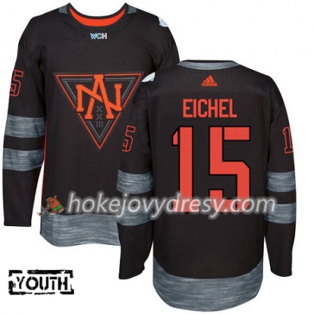 Dětské Hokejový Dres Severoamerických Jack Eichel 15 Světový pohár v ledním hokeji 2016 Černá Premier